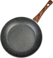 Clevinger Nonstick Frying Pan, 24CM Fry Pans Skillet for Cooking Egg Pan Omelet Pan Marble Coating Induction Compatible for Any Stoves, PFOA Free Cookware Chef's Pan with with Heat-Resistant Handle