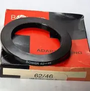 62-46mm Step-Down Lens Filter Converter Adapter Ring 62mm-46mm Metal 62-46 Bower