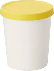 Tovolo Sweet Treat, Reusable Ice Cream Container for Homemade Ice Cream, Lemon - 1 Quart Stackable Storage Tubs with Silicone Lids for Freezer - BPA-Free & Dishwasher-Safe