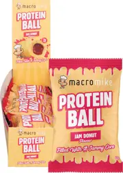 MACRO MIKE Protein Ball Jam Donut 40g (Pack of 12)