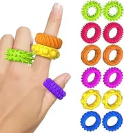BelleVive 12 Pack Fidget Toys for Kids, Sensory Rings, Fidget Rings, Sensory Toys for Children with Autism - Quiet Fidget for Anxiety in The Classroom