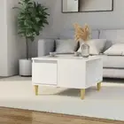 High Gloss White Coffee Table Square 55x55x36cm Modern Engineered Wood