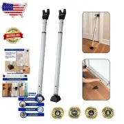 Brink's 2 Pack Adjustable Silver Door Bar – Fits Sliding, Hinged Doors & Windows