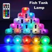 Submersible Underwater RGB LED Candle Tea Light Remote Control Fish Tank Lamp AU