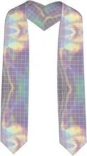 [SKKNT] Reflective Square Print Graduation Shawl Stole For Academic Commencements Honor Sash Congratulations Gift