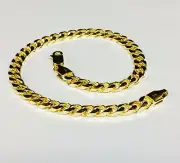 14k Yellow Gold 8.5" Mens Miami Cuban Curb Solid Link 5.3 mm 13gr Chain Bracelet