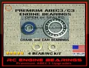 OS Engine 120 FS SURPASS ABEC3c3EMQ (4) BEARINGS early OS MAX FS-120 Engine old
