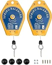 QWORK Spring Balancer, 2 Pack 3.3lbs - 6.6lbs Bearing Retractable Tool Fixture Holder for Assembly-line