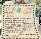Letter Throw Blankets Mom to My Son Super Soft Warm Large Flannel Blanket for S