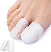 Gel Toe Protectors, 14 Packs of Breathable Toe Covers, Big Toe Caps Guards, Toe Sleeves for Ingrown Toenails, Blister, Calluses, Toe Cushions for Foot Pain Relief