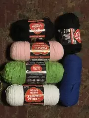 Red Heart Crochet Yarn Lot of 6 Skeins