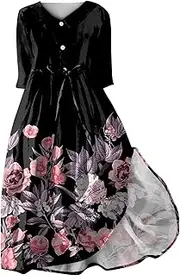 [Generic] Cyber Monday,Evening Dresses for Women 2024 Elegant Classy,Sun Dresses for Women 2024 Vacation Blue Dresses Modest Dresses for Women Fancy Dress for Women Fall Dresses(18-Cyan,XL)