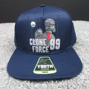Star Wars Hat Cap Snap Back Blue Clone Force Disney Boys Youth OSFM NWT