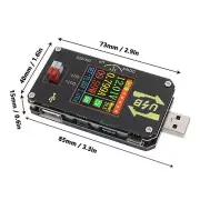 USB C Power Meter 1.44 Inch Voltage Current Load Tester DC3.5-15V Input Part
