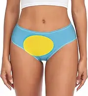 [RPLIFE] Swaziland Flag Women's Briefs Underwear, Comfort Underwear, Stretch Shorts, Soft Underwear, Palau Flag, XXL, Palau Flag, XX-Large
