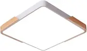 Square LED Ceiling Lights Modern Acrylic Flush Mount Lighting Creative Design Ceiling Lamp Hallway Tri-Tone Light Ultra Thin Wired Lamp for Bedroom Kitchen, White, 50cm