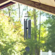 43"Long Metallic Gray Traditional Tuned Wind Chime Home Decor Unique Gift