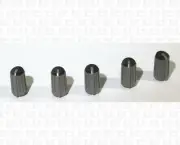 Black and Gray D-Shaft Mixing Console Knobs Lot Of 5