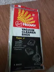 Vacuum Cleaner Bags Hoover Type J Genuine 4 bags OEM. New Sealed Package 1976