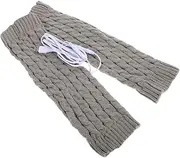 NULYLU 1 Pair Electric Heating Socks Cycling Knee Warmers Leg Warmers Leg Warm Sleeves Women Foot Warmers Winter Knee Brace Winter Leg Warmer Knitted Leg Warmer Sock Knee Braces Yarn Grey