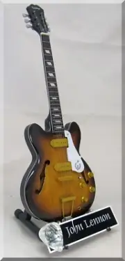 JOHN LENNON The Beatles Casino Miniature Guitar w/ Guitar Pick
