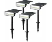 Solar Outdoor Lights, Solar Spot Lights Outdoor, 6500K Daylight Solar Lights Outdoor Waterproof, Solar Spot Lights for Outside Garden Yard Tree,4 Pack