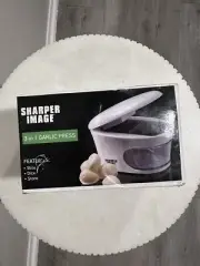 NIB The Sharper Image 3-in-1 Garlic Press (Slice,Dice,Store All-In-One)!