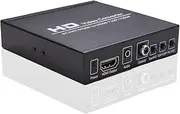 SCART/HD to HD Video Converter Support 720P/1080P Switch PAL/SC Switch SCART HD Input HD 3.5mm o Coaxial Output US Plug