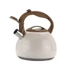 3L Loud Whistle Tea Kettle for Stovetop Stylish Stainless Steel with Wood Handle