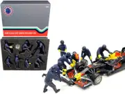 Formula One F1 Pit Crew Figurine Set Team Blue 1/18 Scale Models American Dio...