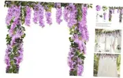 Wisteria Artificial Flowers Garland, 2PCS 5.91FT/Peice Fake Wisteria Vines