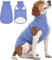 IECOii XL Dog Sweater,Stretch Fleece Vest Dog Sweater - Blue,X-Large,Turtleneck Dog Sweater For Large Dogs Girl Boy,Warm Dog Fleece Sweater Extra Large Dog Sweater Dog Sweatshirt,Christmas Dog Sweater