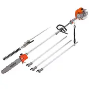NNEMB 62CC Long Reach Pole Chainsaw Hedge Trimmer Pruner Chain Saw Cutter Multi