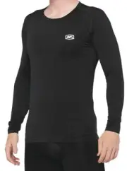 100% Basecamp Mens Long Sleeve Base Layer Shirt Black