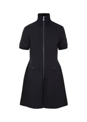 Moncler Piqué Cotton-blend Mini Dress - Dark Blue - S (UK 10 / S) S (UK 10 / S)