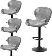 Stretch Bar Stool Cover Curved Barstool Covers Set of 6 Printed Soft Spandex Barstool Slipcover Removable Washable Swivel Stools Slipcovers for Office Dining Room Kitchen,#26,4PCS