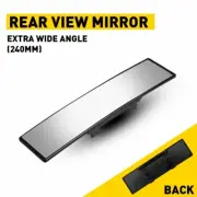 240MM Wide Convex Interior Clip On Rear View Clear Mirror ABS+HD Lens Universal