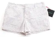 Cynthia Rowley White Blue Pink Striped Seersucker Casual Shorts Women's NWT