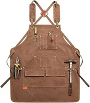 [XKNANXCA] Tool Apron Durable Work Apron with Tool Pockets Canvas Apron Work Apron