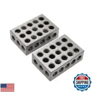 Aspaton 1-2-3 Blocks 23 Holes Within .0002" Tolerances 321 Blocks Set Used fo