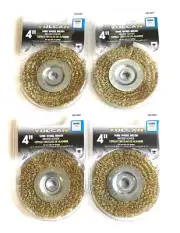 4 VULCAN 4" WIRE WHEEL BRUSH BRUSHES COARSE WHEELS FOR BENCH GRINDER 9267