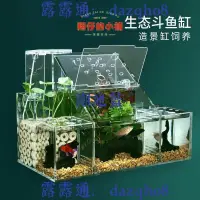 在飛比找露天拍賣優惠-《24H》生態鬥魚缸孔雀魚繁殖孵化專用隔離盒迴圈水過濾創意桌