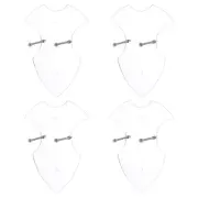 4pcs Sword Holder Wall Mount Sword Rack for Vertical Display, Clear