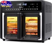 27.5Qt/26L Air Fryer Oven 2000W Convection Dual Door 16-in-1 Digital Benchtop