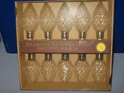 Alpine Decorative Bulb String Lights with 10 LED Light Bulbs - Clear New TIMER