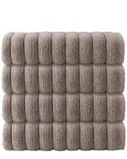 DePera Home Set of 4 Vague Bath Towels
