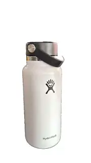 16 Oz White Hydro Flask Water Bottle Wide Mouth Basic Everyday Hiking Sports