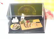 Dollhouse Miniature Reutter Seafood Prep Board Salmon Asparagus Salt & Pepper