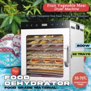 8/10 Trays Food Dehydrators Fruit Dehydrator Commercial Beef Jerky Dryer AU