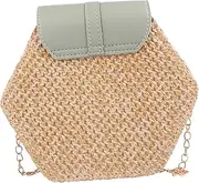 [SAFIGLE] Crossbody Bag with Straw Chain Tassel Messenger Bag for Women Pu Leather